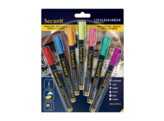 Feutres-craie 1-2mm jaune/rose/orange/violet/vert/bleu/rouge