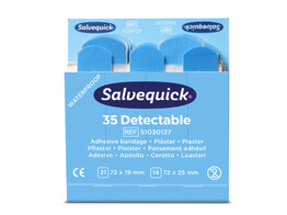 Salvequick pleister dedecteerbaar blauw 6 35 stuks