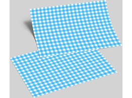 Placemat 41 5 29 3cm ruitjes blauw 500 stuks