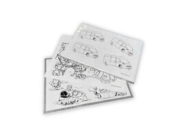 Placemat 41 5 29 3cm kindertekening mix 10 10 stuks