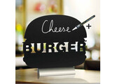 Ardoise de table silhouette aluminium  Burger 