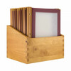 Box met 20 menukaarten A4  Wood  bordeaux