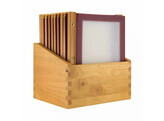 Box met 20 menukaarten A4  Wood  bordeaux