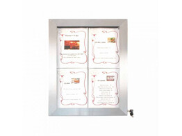 Menukaart display RVS 4 x A4