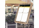 Presentoir menu display  Glass star  4 x A4 chene