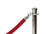 Cordon barriere 150cm chrome/rouge