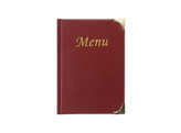 Carte menu A5  Basic  bordeaux