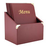 Box avec 10 carte menu A4  Basic  bordeaux