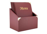 Box avec 10 carte menu A4  Basic  bordeaux