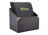 Box avec 10 cartes menu A4  Basic  noir