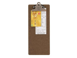 Porte-addition presse-papiers marron