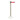 Pied pour poteau barriere  Retractable  RVS 100cm avec corde 205cm rouge